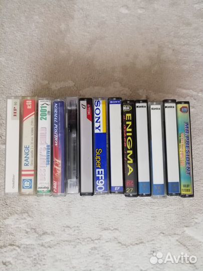 Аудио кассеты с записью лот 11 шт
