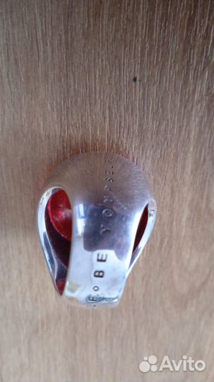 Кольцо серебряное с рубином 17 размер