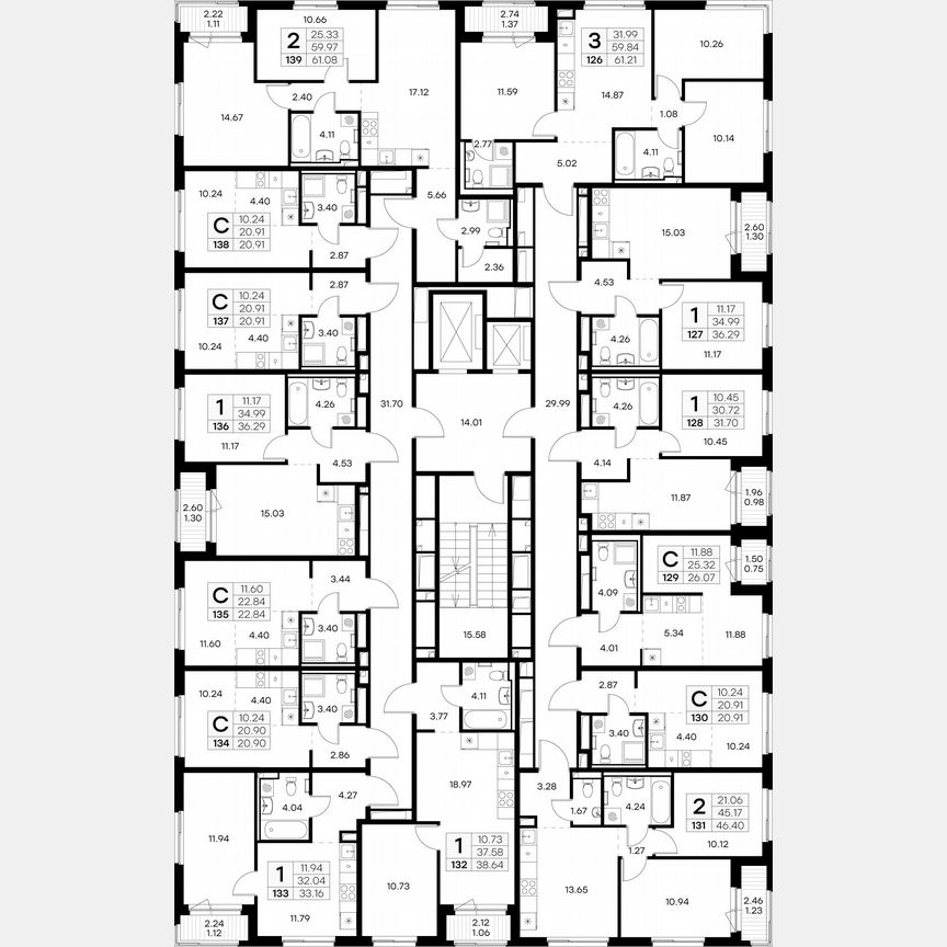 1-к. квартира, 38,6 м², 10/12 эт.