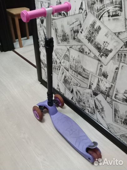 Самокат детский светящиеся колёса