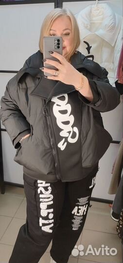 Стильная куртка демисезонная женская 50/56 Корея