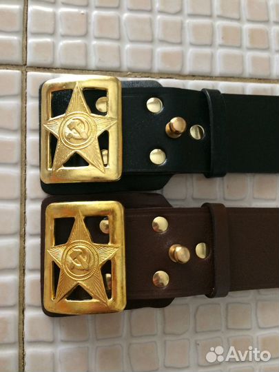 Ремень генеральский кожаный
