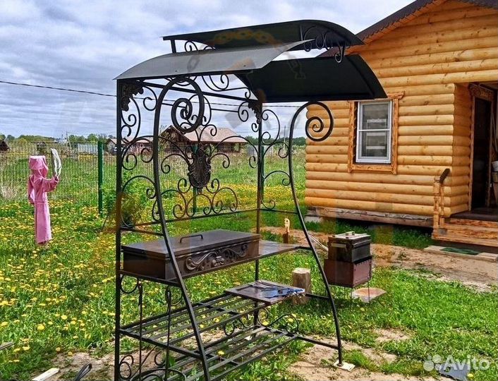 Кованый мангал с крышей / Изготовление и в Наличии