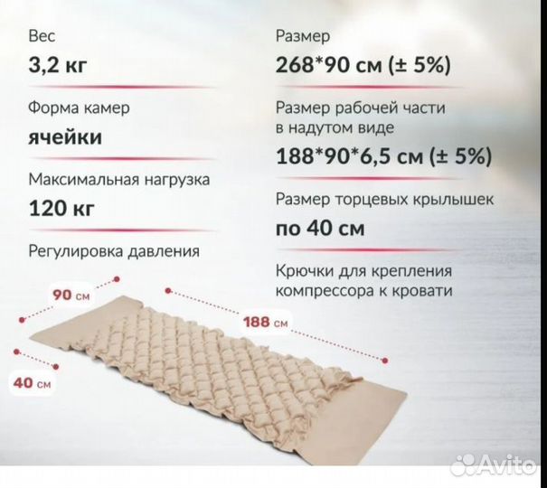 Противопролежневый матрас