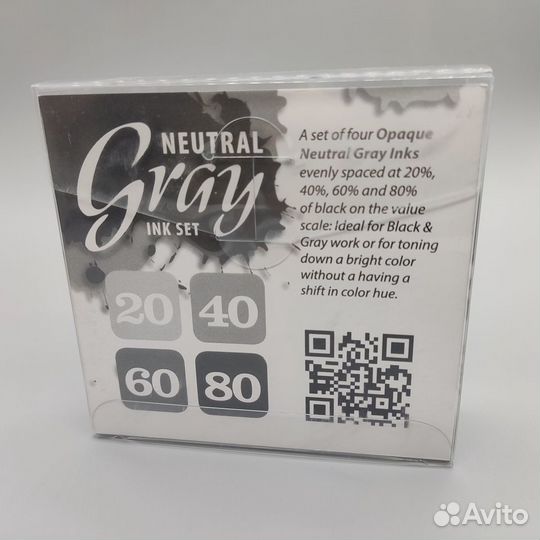 Тату краска Eternal 4 Color Neutral Gray Set 1/2oz