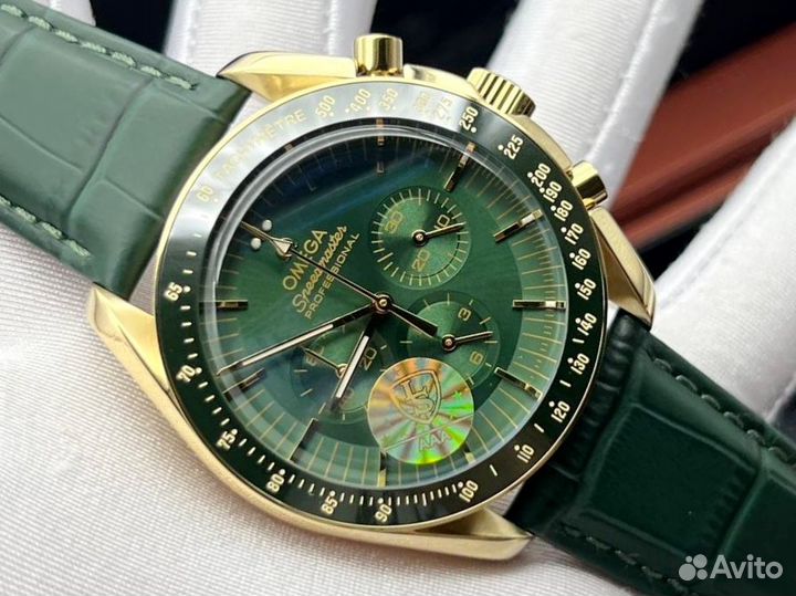 Omega green gold часы