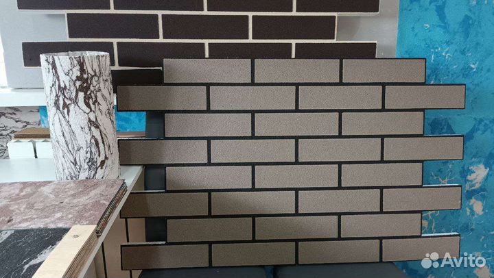 Фасадные панели и модульный кирпич с готовым швом