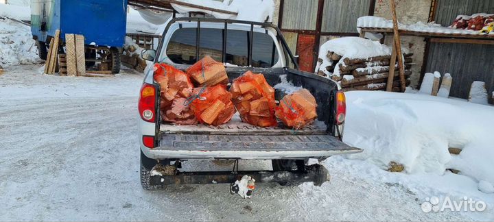 Дрова берёзовые береста в сетках