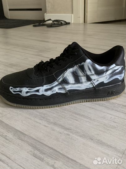 Nike air force 1 low skeleton black