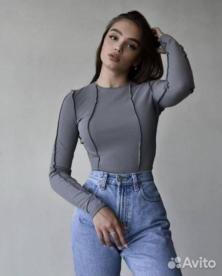Обтягивающая кофта женская лонгслив 4 цвета