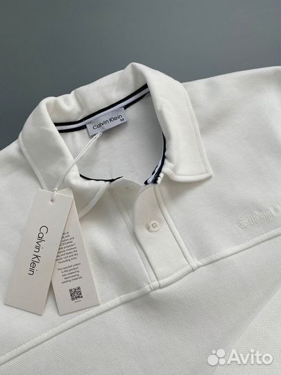 Свитшот calvin klein мужской на пуговицах белый