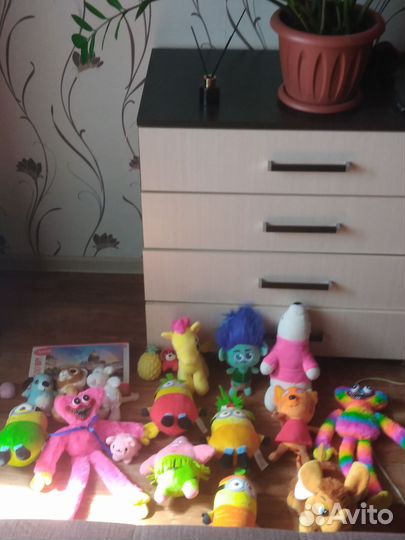Мягкие игрушки большим пакетом