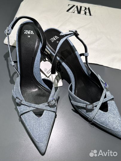 Босоножки zara джинсовые