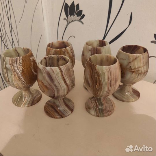 Набор бокалов из натурального оникса