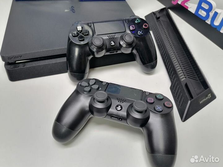 PS4 Slim 500gb+2джойстика,игры