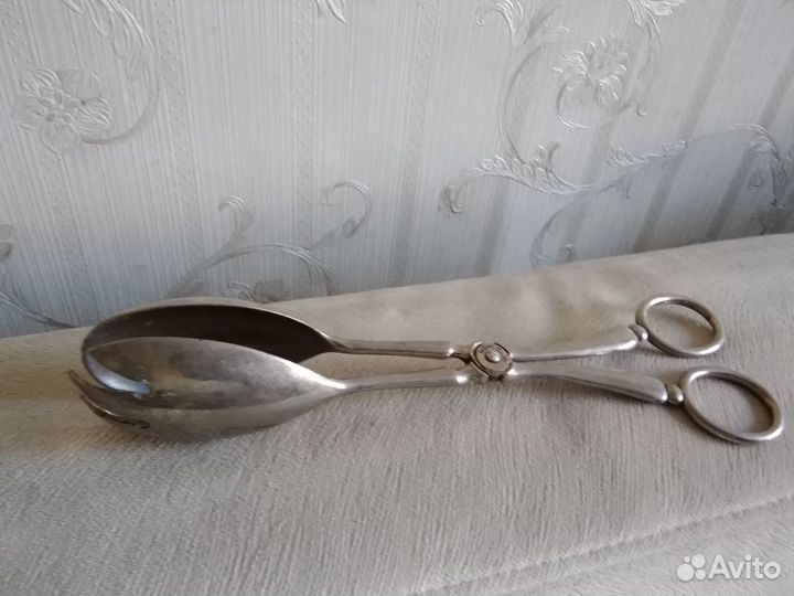 Мельхиоровые винтажные китайские щипцы