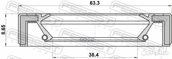 Сальник привода 95GAS40630909C Febest