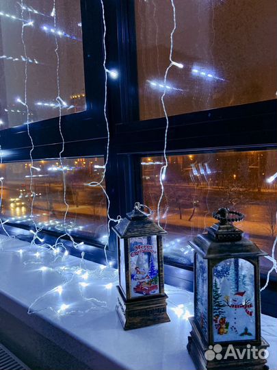 Гирлянда штора 3х3 новая