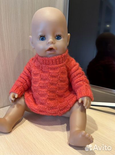 Кофточка вязаная для куклы