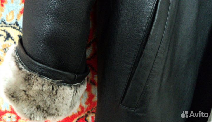 Куртка кожаная мужская зимняя 54 размер