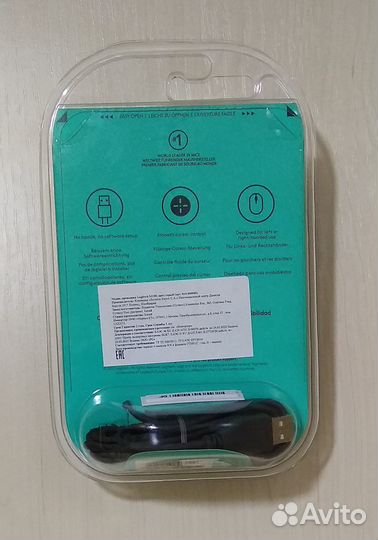 Мышь USB Logitech M100 (черная и белая)