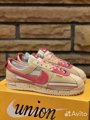 Кроссовки Nike X union X cortez sesame бежевые