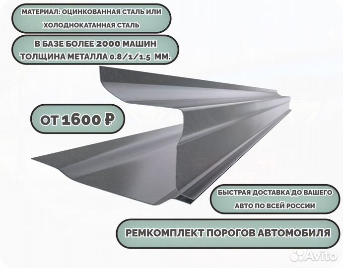 Ремкомплект порогов на автомобиль