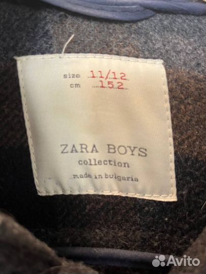 Полупальто для мальчика zara чёрное демисезонное