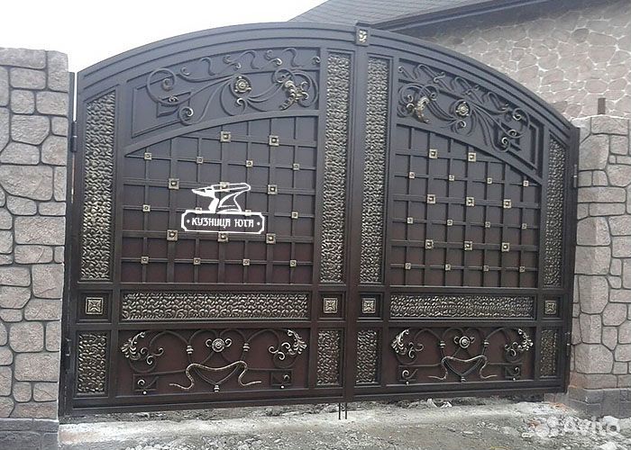 Кованые ворота и калитка (vk-334)