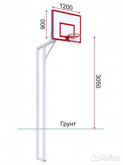 Баскетбольная стойка Pio 981212