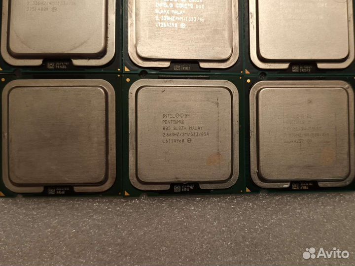 Процессоры Intel Core, Pentium, Celeron (11 штук)