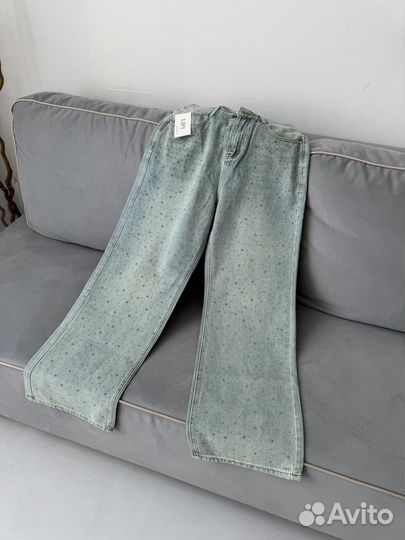 Джинсы buggy со стразами Zara