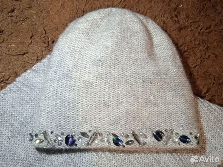 Комплект шапка и снуд женский