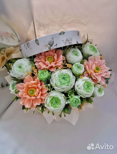 Композиции из мыла ручной работы, подарок, букет