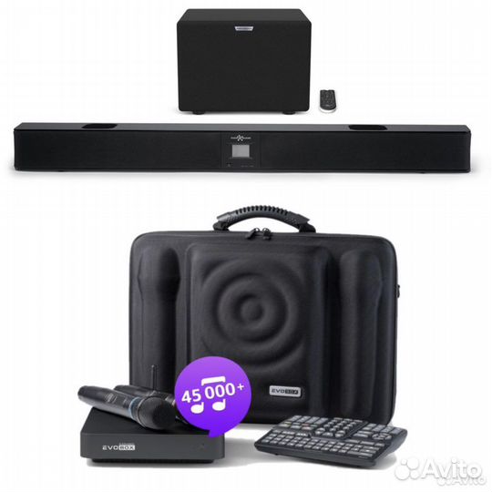 Караоке комплект с Evobox Plus и Evosound Bar