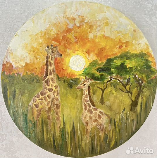Картина маслом на холсте Сафари
