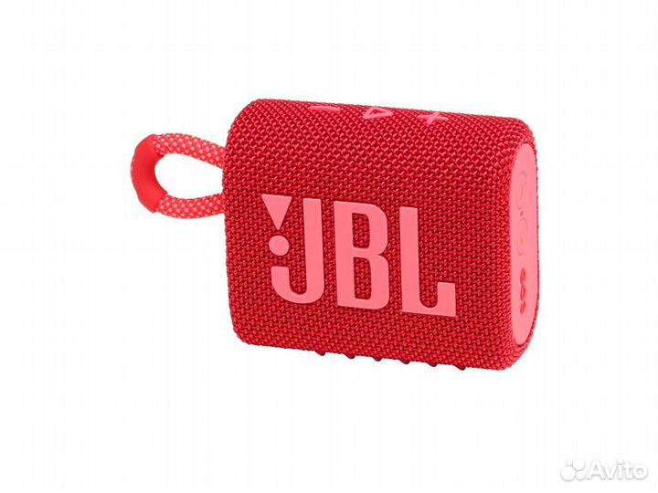 Колонка портативная JBL GO3, красная