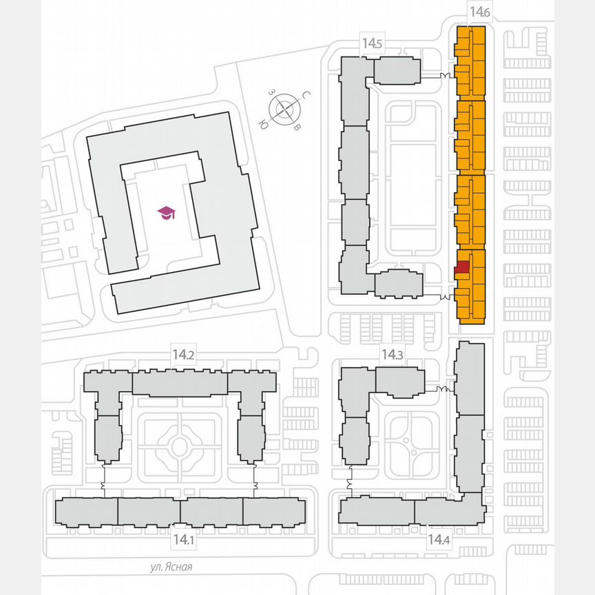 1-к. квартира, 42,3 м², 6/8 эт.