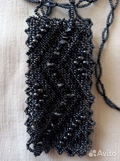 Сумочка футляр из бисера и бусин