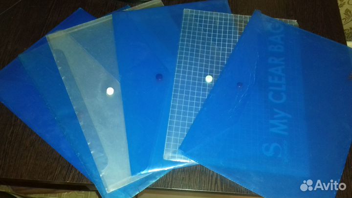 Папки-конверты с кнопкой