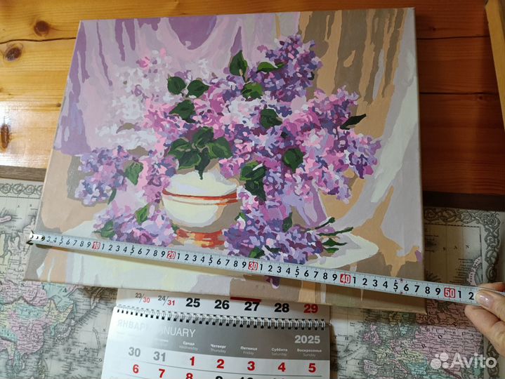 Картина букет сирени масло холст