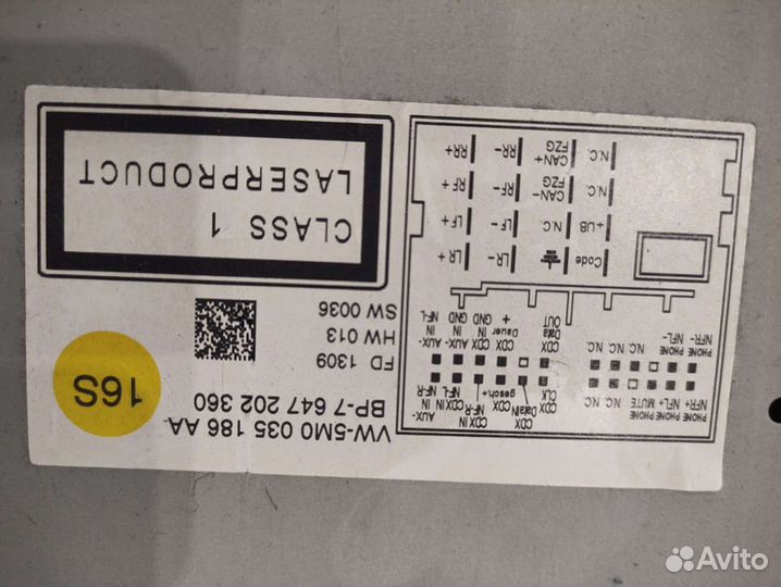 Штатная магнитола на volkswagen tiguan
