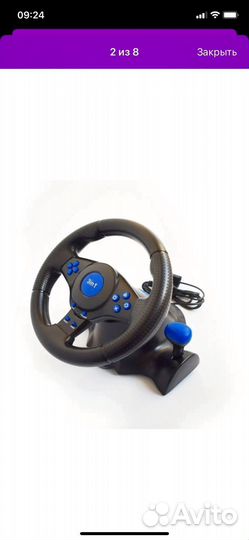 Игровой руль с коробкой передач
