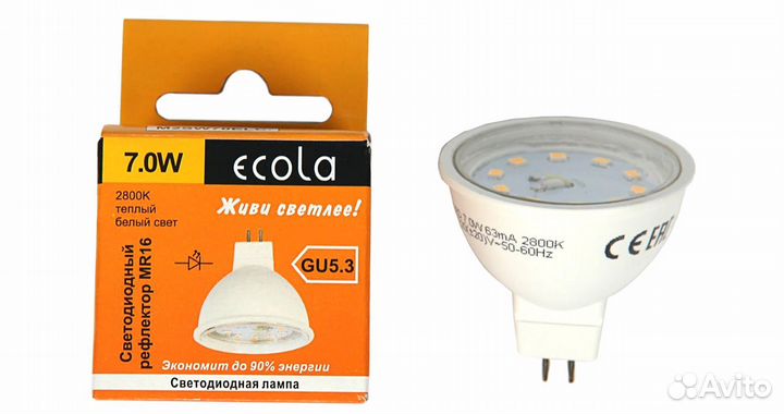 Светодиодные лампы GU 5.3 и GU 10 (MR 16)