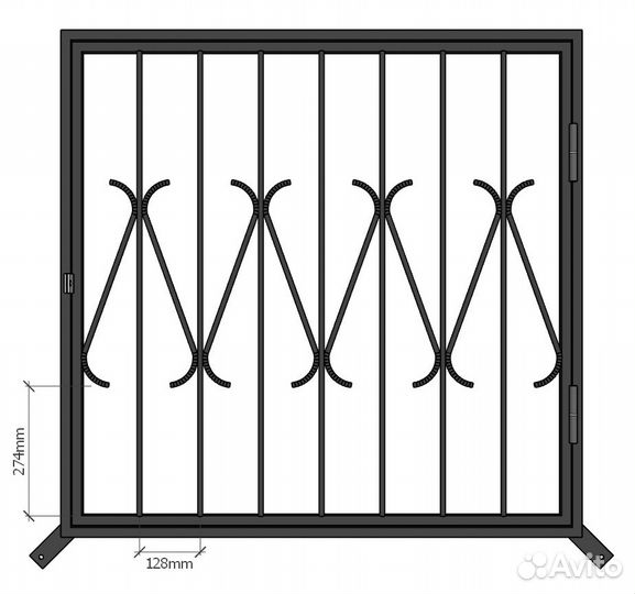 Решетки на окна из 10 круга