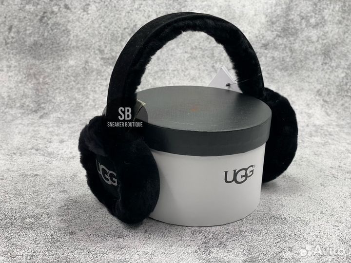 Меховые наушники женские Угги Ugg Earmuff Black