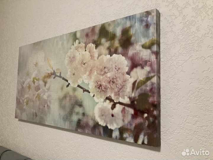 Картина на холсте Сакура 100*49 см