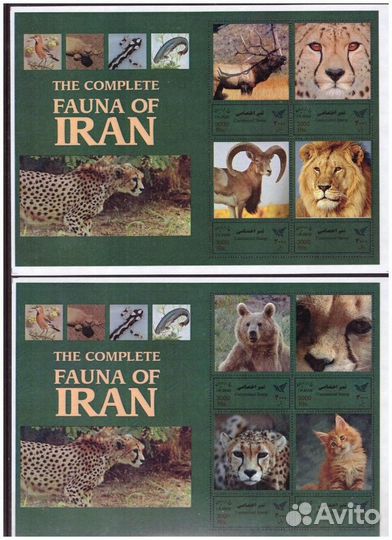 Иран, 2021. Фауна Ирана (10 клб)