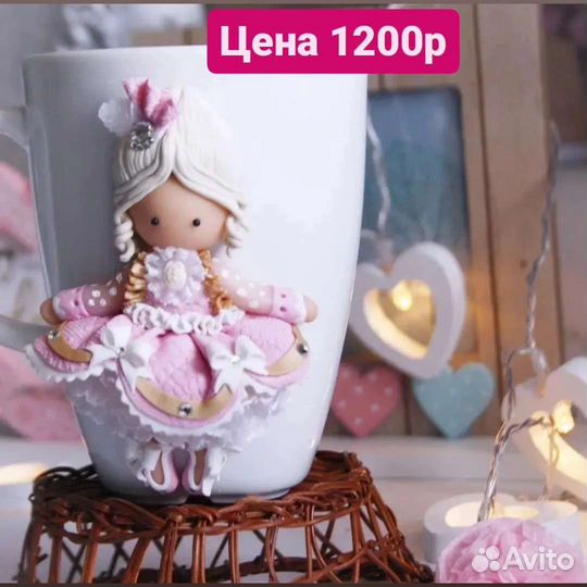 Кружки. Декор из полимерной глины