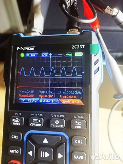 2х канальный осциллограф мультиметр 2C23T Fnirsi